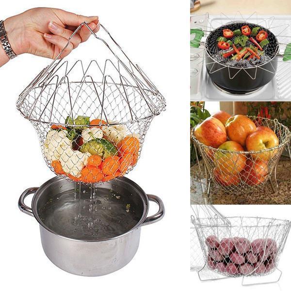 Stainless Steel Flexible Kitchen Basket