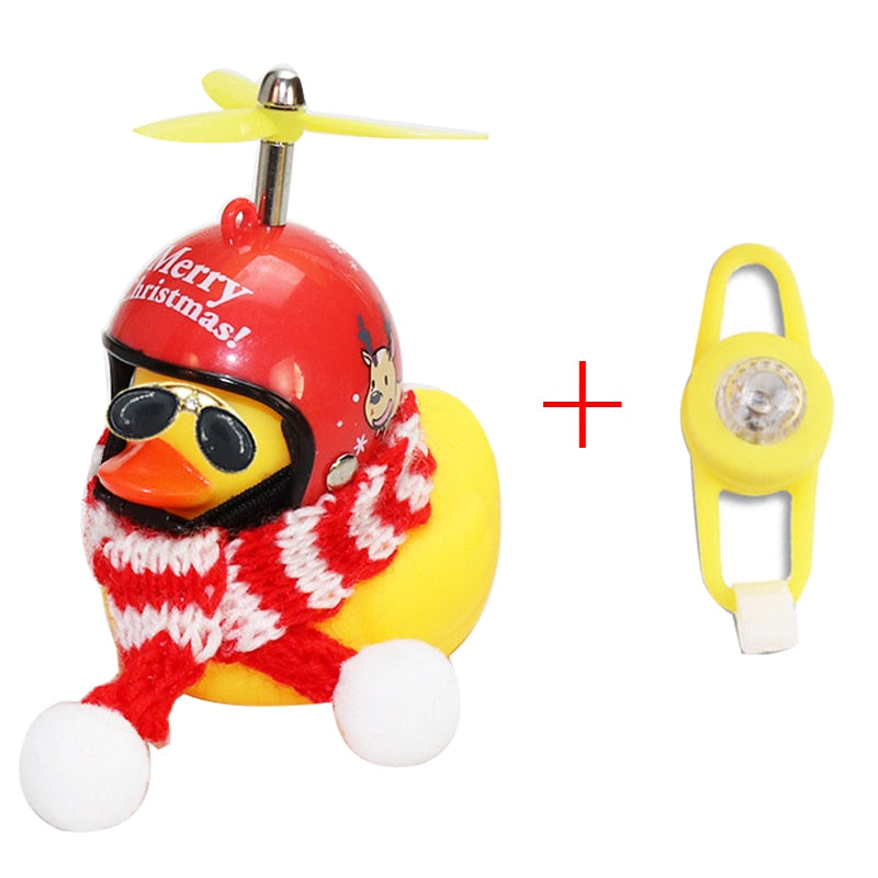 Yellow Rubber Duckie And Helmet