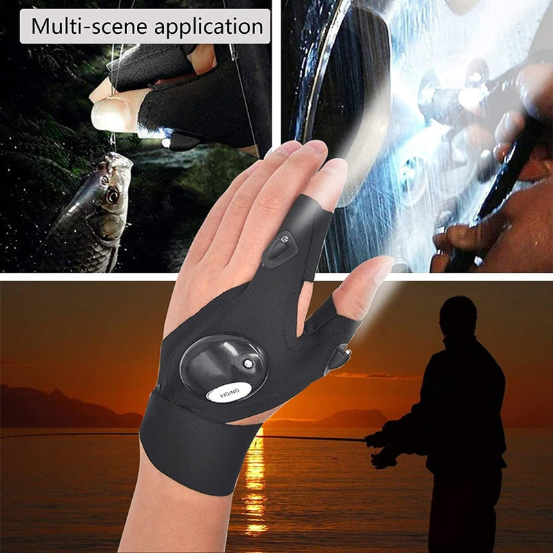 LED Flashlight Waterproof Glove