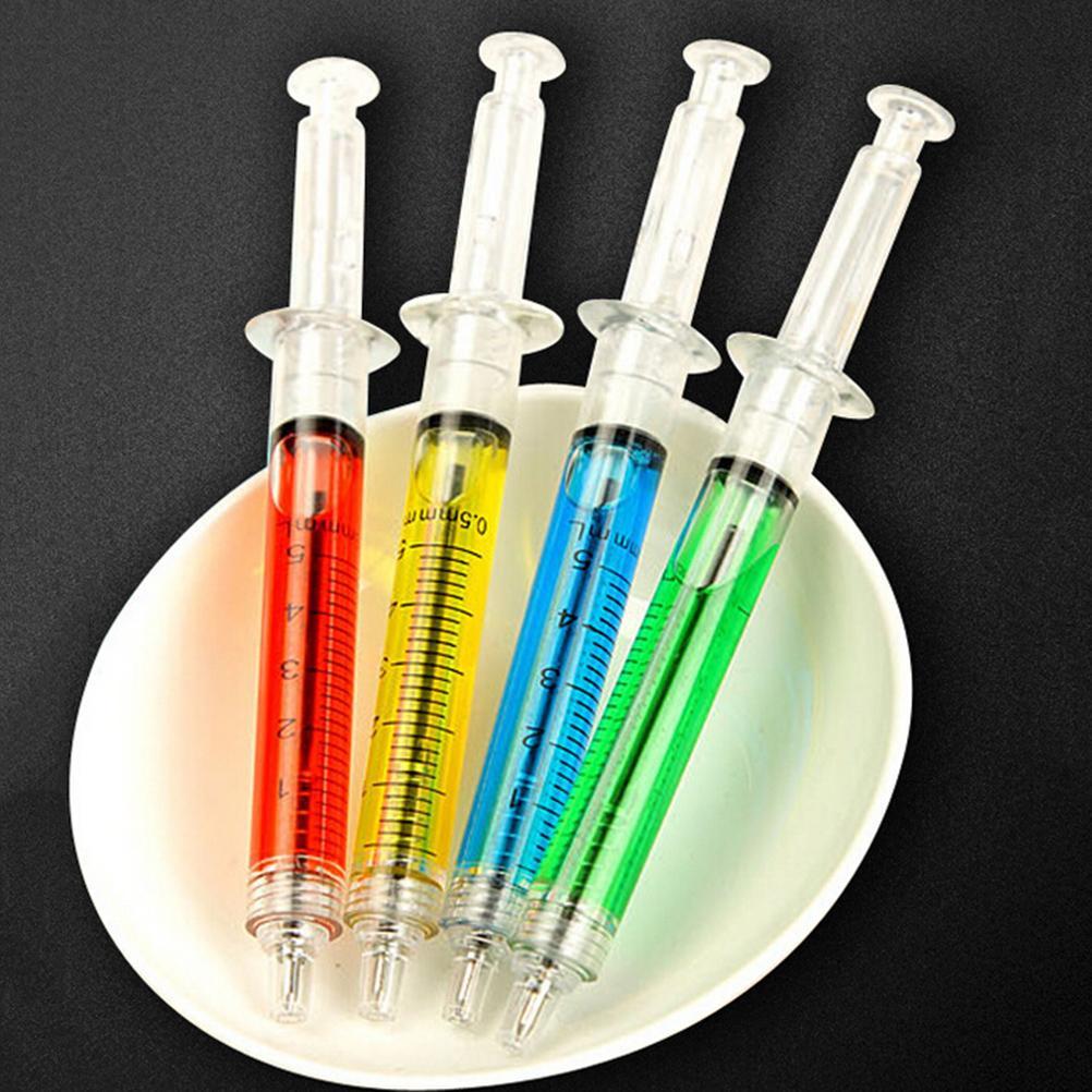 12 Pcs Syringe Injection Shape Ballpen
