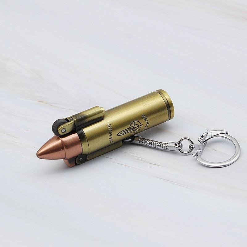 Bullet Flint Jet Torch Lighter Key Chain