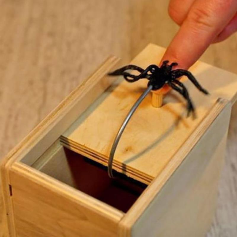 Wooden Spider Prank Box
